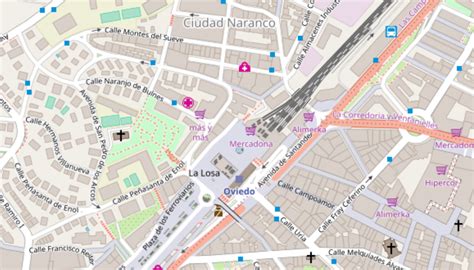 Oviedo Railway Station Map